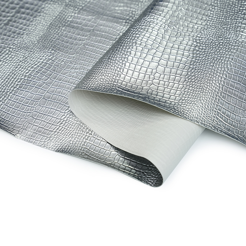 چرم مصنوعی فلزی نقره ای برای کیف